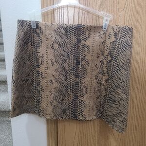 House Of Harlow 1960 Revolve Vegan Leather Snakeskin Print Mini Skirt